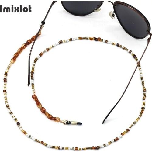 1PC Fashion Acetate Sunglasses Chains Colored Beaded Eyeglasses Chain Spectacles Holder Necklace Eyewear Retainer Accessories