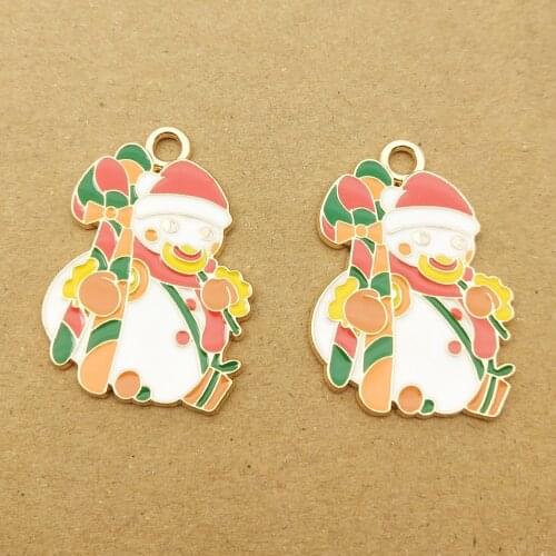 10pcs 23x32mm christmas father charm for jewelry making cute earring pendant bracelet necklace charms