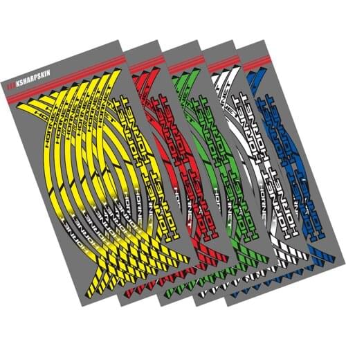 12 X Motorcycle Styling Wheel Hub Tire Reflective Sticker moto Car Decorative Stripe Decal For HONDA HORNET hornet