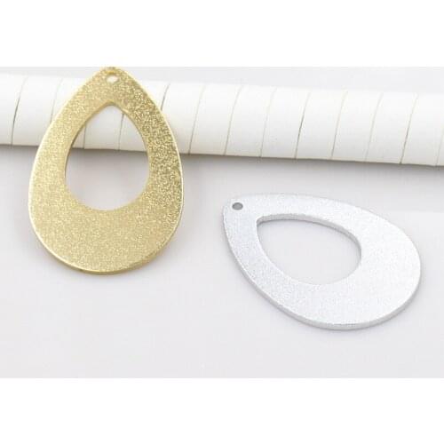 2 pieces/Pack) European and American style Water Drop shape Aluminum Pendant For DIY Earring Necklace Accessories