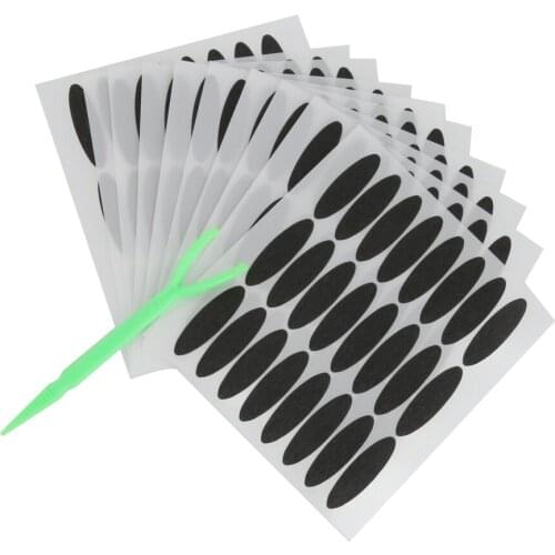 240 Pairs Wide Black Double Eyelid Stickers Invisible Eyeliner Adhesive Tapes with Fork