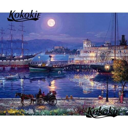 5d diamond painting handicraft embroidery city night view diamond mosaic full square picture of Rhinestones decoration painting