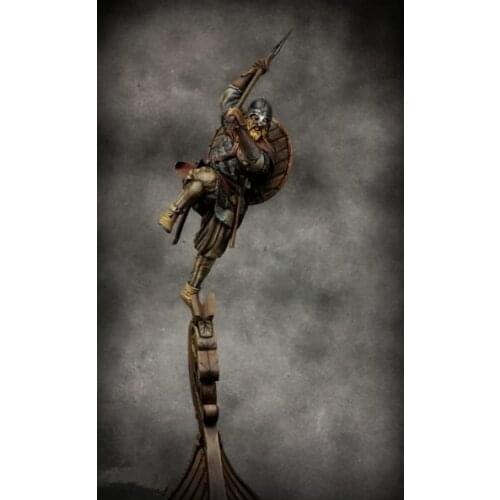 75mm Scale Viking Warrior Unpainted Resin Model Kit Figure Free Shipping