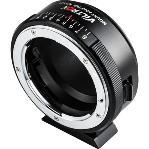 Viltrox NF-FX1 Camera Lens Adapter w/ Mount Adjustable Aperture Ring for Nikon G&D Lens to Fuji X-T2 X-T20 X-E3 X-A20 X-PRO2 E2S