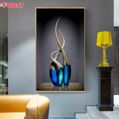 Diamond Embroidery,Round Diamond European vase diamond wedding Full rhinestone Diamond painting cross stitch PP2285