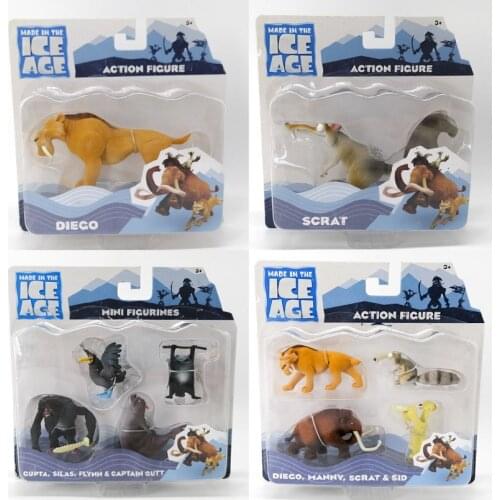 Anime Cartoon Figures Collections Movie Dolls Animal Model Toy Ice Ages Action Figures Children Gift BuzDevri Diego Manny Silas