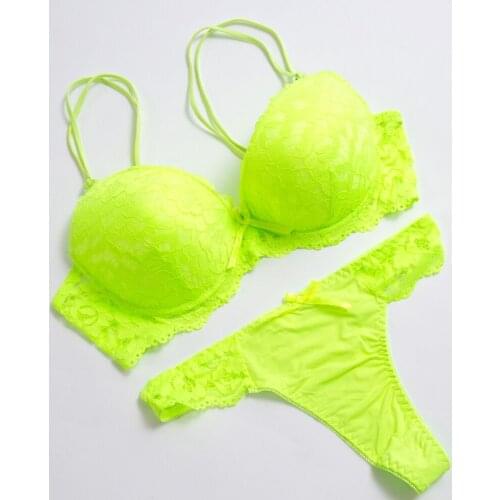 Plus size 80C 80D 85C 85D 90C 90D 95C 95D Sexy lace bra thong Set womens underwear set Women Sexy Lingerie Bra Thong 2PCS/Sets