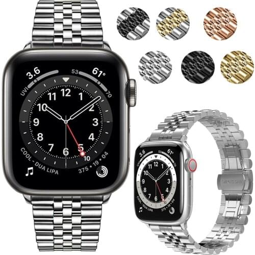 Bracelet for apple watch 6 se strap 44mm 40mm iwatch se 6 5 4 3 42mm 38mm band Stainless Steel luxury strap women men bands