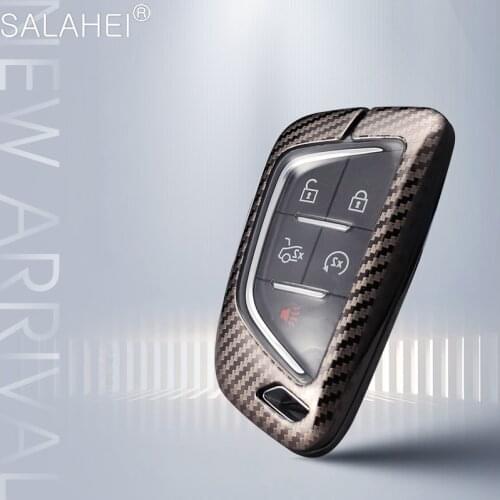 Zinc Alloy + TPU Car Key Case Full Cover For Cadillac Escalade CTS XTS ATS ATS-L XLS SRX 2015 4/5/6 Button 28T CTS-V XT5 CT6