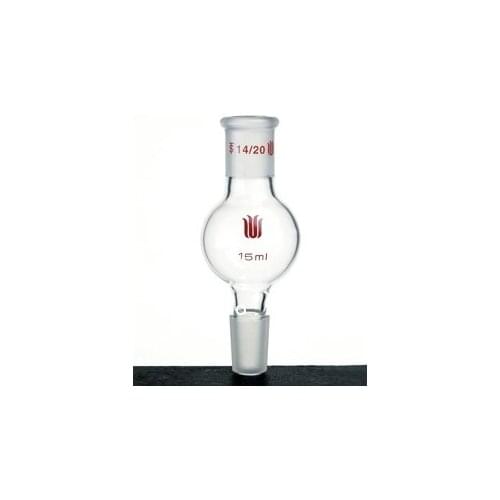 D281005 Distilling bulb,Kugelrohr, Capacity:5ml, Joints:14/20, Bulb O.D.:25mm, Overall Height:80mm