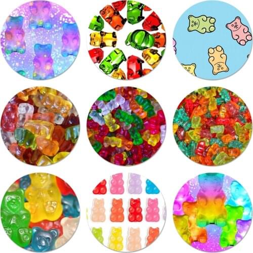 INS Korea super fire candy color bear Icons Pins Badge Decoration Brooches Metal Badges For Backpack Decoration