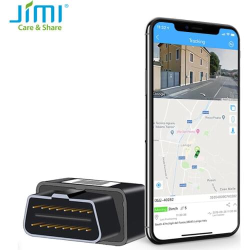 JIMI Car OBD Tracker OB22 With Driver Behavior Monitoring Voice Monitor Realtime Tracking By JIMIMAX APP With Free 2G SIM Card