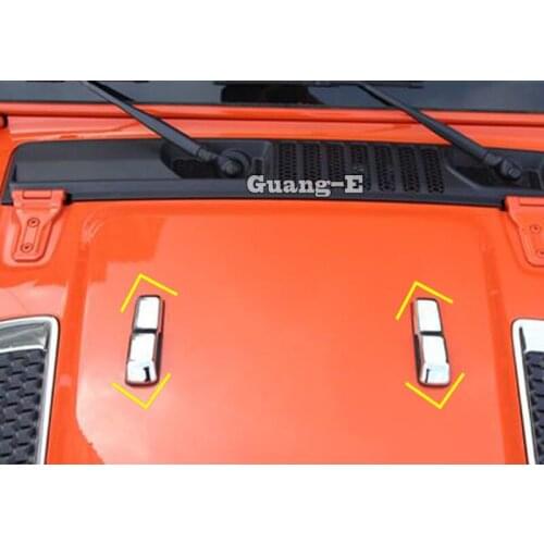 Car Body Front Head Light Lamp Clean Wash Frame ABS Chrome Cover Trim Hoods 2pcs/Set For Jeep Wrangler JL 2018 2019 2020