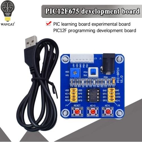 5V PIC12F675 Development Board Learning Board Test Breadboard+USB Cable