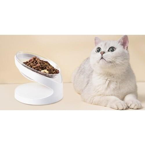 Pet Single Bowl Cat Dog Feeding Bowl Elevated Protect Cervical Spine Anti-Tipping Kitten Puppy Supplies Comedero Gato