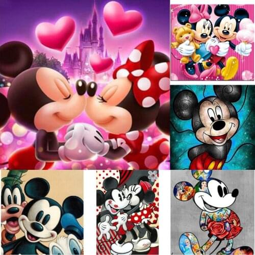 Disney Mickey Mouse DIY Diamond Painting Cross Stitch Kits Diamond Embroidery Full Diamond Mosaic Kiids Home Decor