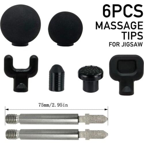 6Pcs Body Percussion Replacement Head Set Muscle Deep Vibration Relaxation Bits C1FF