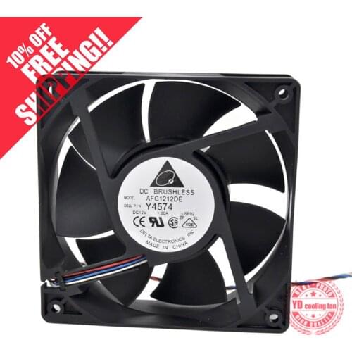 Brand new DELTA AFC1212DE 12038 12V 1.6A 12CM high air volume PWM ITC cooling fan