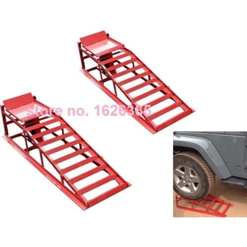 2pcs 1pair Car support ramp, change oil maintenance ramp, tire repairing tool