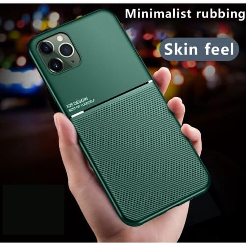 Luxury Silicone Car Magnetic Holder Phone Case For iPhone 12 11 Pro XS Max XR X SE 8 7 Plus Ultra-thin Leather Protection Cover