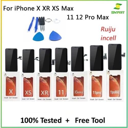 Ruiju incell Screen For iPhone X XR XS Max 11 Pro Max LCD Display No Dead Pixel With 3D Touch Digitizer Assembly RJ incell LCD
