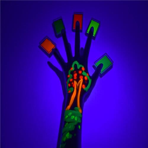 30g Fluorescence Body Paintingt UV Multi Color Joining Together Rainbow Cake Non Toxic Private Label