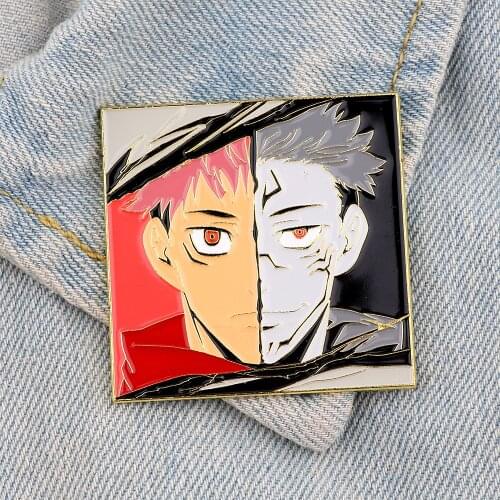 ZF2978 Anime Boy Cool Jujutsu Kaisen Clothing Accessories Enamel Pin Brooch Creative Cartoon Denim Coat Lapel Badge Jewelry Gift