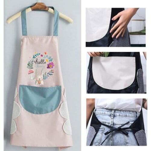 Kitchen Aprons for Women Men Household Aprons for Kitchen Wipeable Waterproof Oil-Proof tablier Cuisine Baking Accessories
