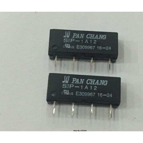 100% New Original PAN CHANG Reed Relay 100PCS SIP-1A12 DC12V miniature 4 pin single in-line package normally open