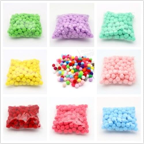 20g Multi-size Pompom Fur Craft Supplies DIY Soft Pompom Wedding Dress Decoration/cloth Glue Accessories 8/10/15/20/25/30 Mm