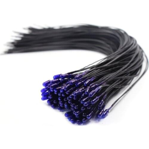 50pcs Blue Color Grain of Wheat 3mm 12V 18cm Pre Wired Mini Bulbs MP1812B