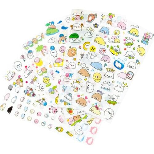 6sheets/pack cute sea lion series scrapbook adhesive small sticker children dairy sticky decoration sticky label stationery