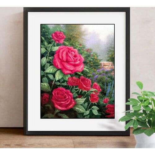 Diamond Mosaic Flowers Decoration Home 5D DIY Embroidery Diamond Painting Cross Stitch Rose Full Square/Round Drill Resin