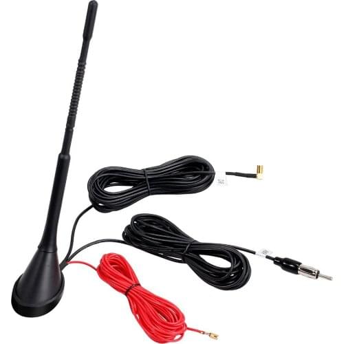 Zero Clearance Roof Mounted AM FM Radio Antenna Aerial Base Kit Universal Active Amplified DAB+FM Radio Car Aerial Antenna Mast