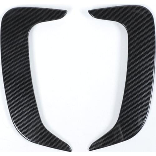 For Dodge Charger 2015-2021 Car Carbon Fiber Rear Bumper Wind Knife Trim Side Fin Air Intake Grille Cover Accessories
