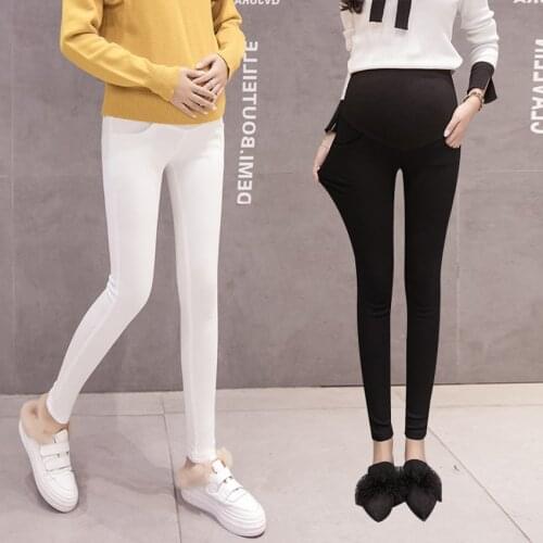 Pregnant women pants spring and autumn 2018 new pregnant women leggings high elastic magic pants Slim feet pants pencil pants