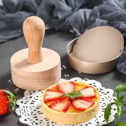 French Dessert Tart Mould with Press Tool Round Shape Small Cake Pastry Mold Fruit Pie Mould