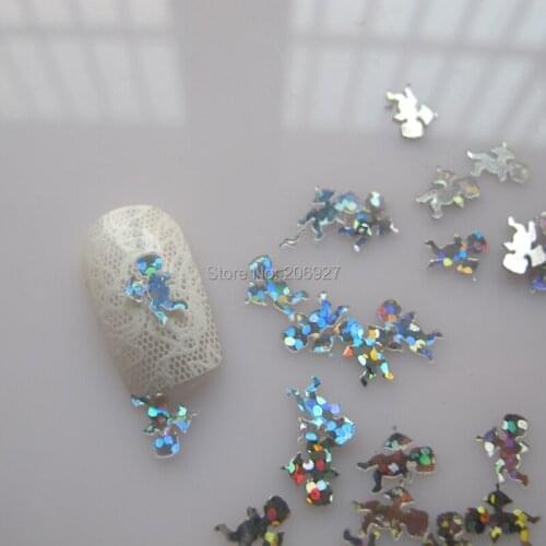 GD9-1 20g/bag Cute Laser Silver Cupid Nail Art Shinny Glitter Cute Decoration Nail Art Decoration