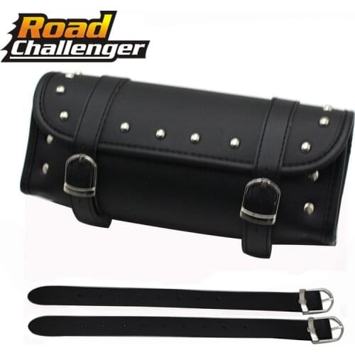 PU Leather Front Forks Tool Bag Luggage SaddleBag Universal for motorcycle Custom For Harley For Honda For Yamaha
