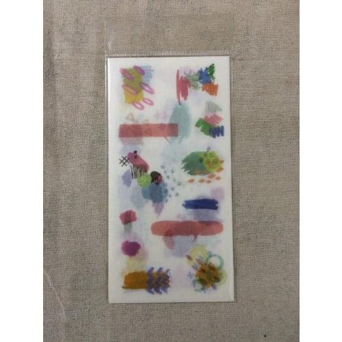 Colorful shape decorative sticker(1pack=6pieces)