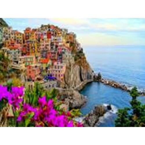 Colorful houses DIY Crystal full 5D plastic diamond painting cross stitch kit art 3Dmosaic square rhinestone