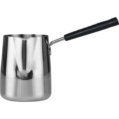 1000Ml Stainless Steel Long Handle Coffee Ring Pitcher Latte Milk Frothing Pot Large Capacity Chocolate Melting Cup