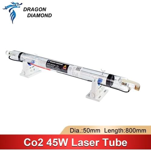 DRAGON DIAMOND CO2 Laser Tube 45-50w 808MM Metal Head Dia.50mm For CO2 Laser Engraving Cutting Machine