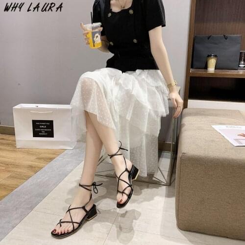 Summer sandals narrow strap retro square toe sandals slant strap womens sandals V-shaped design womens square toe shoes