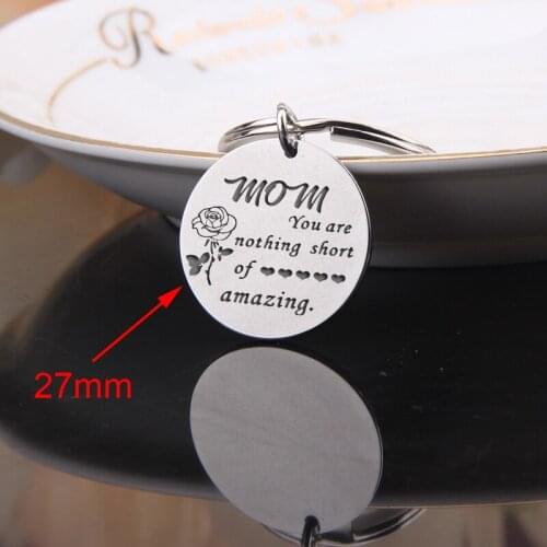 Fashion Stainless Steel Material Personalized Custom Mother Gifts Creative Carving:Mom,You Are Nothing Short Of Amazing