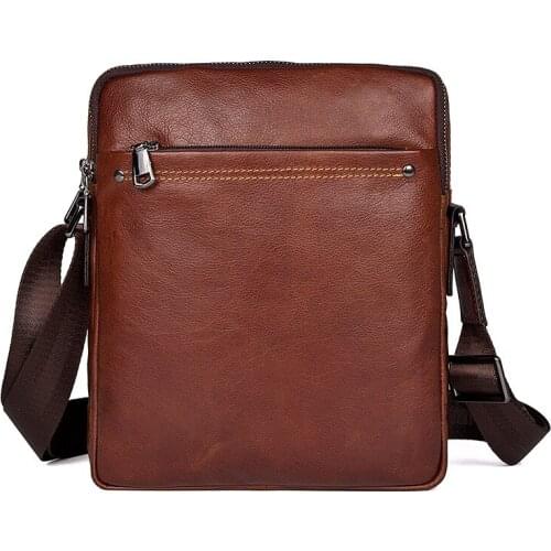 Vintage Mens Bag Leather Men Shoulder Bag Personal Pocket Bag Genuine Leather Male Cross Body Shoulder Business Bags