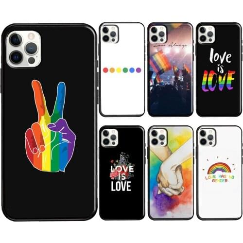 Rainbow Pride Gay Lesbian LGBT Soft Cover For iPhone 12 11 Pro Max X XR XS Max 5S SE 2020 8 7 Plus 12 Mini Phone Case
