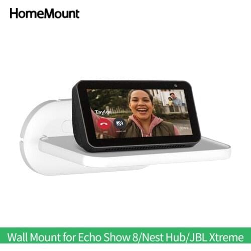 HomeMount Wall Mount for Echo Show 8 1st 2nd Gen JBL Xtreme Anker Soundcore Bose SoundLink Mini Nest Hub Speaker Holder Stand