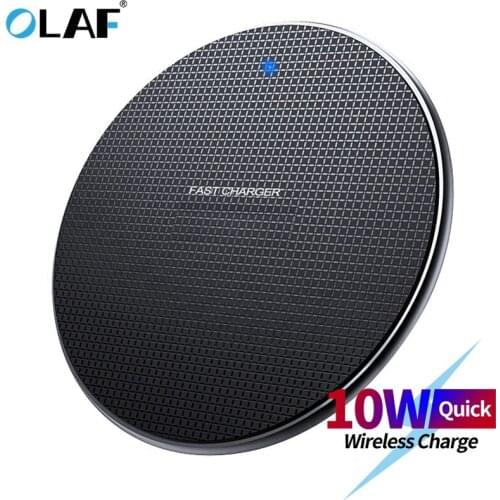 Olaf 10W Fast Wireless Charger Charging Pad wireless Fast Charging Dock Charger Case Power for Samsung Huawei Phone Accessory