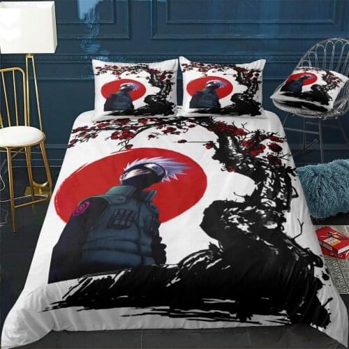 Hatake Kakashi Duvet Cover Comfortable Quilt Home Decora Design Universal Bedding Set Bedclothes+Pillowcase 3pcs